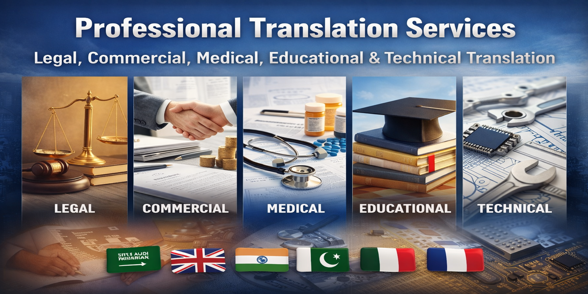 Professional Translation Services: Legal, Commercial, Medical, Educational & Technical Translation